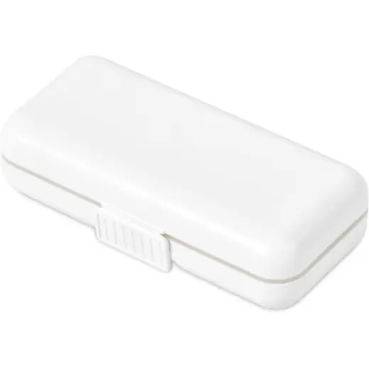 Altitude Grid Travel Pill Box Solid White Closed Unbranded